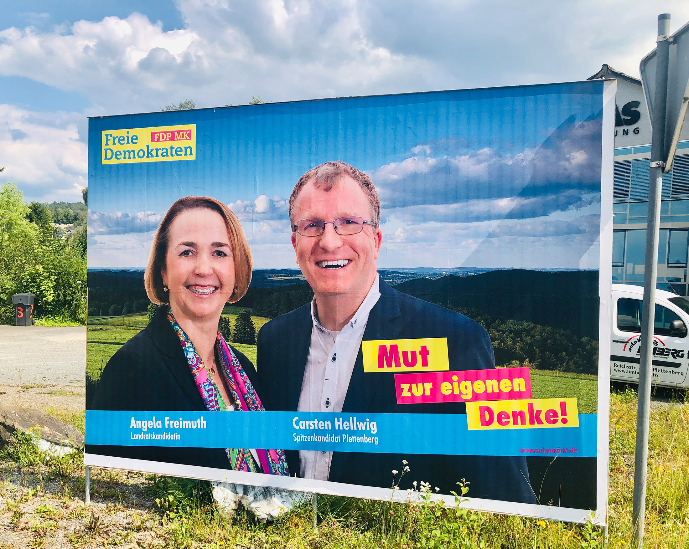 Wahlplakat der FDP Plettenberg
