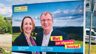 Wahlplakat der FDP Plettenberg